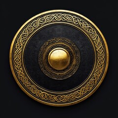 Sticker - Gold Celtic Shield.