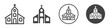 © Mincraft - Church icon thin line illustration