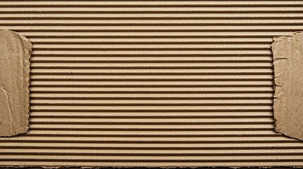 Aufkleber - Corrugated Cardboard Texture Top View : Generative AI