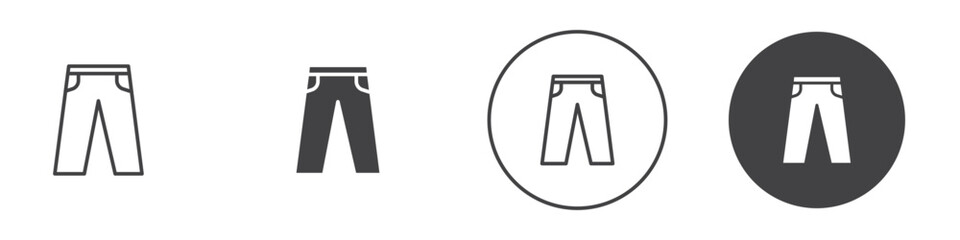 Wall Mural - Pants Icon thin line illustration