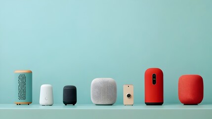 Poster - Smart Home Gadgets Arranged in a Contemporary Living Room Setup