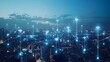 © DayDay Studio - Connected City Technology Wireless Networks Urban Landscape Data Transmission | AI Generated