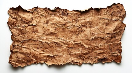 Aufkleber - Piece of Cardboard Isolated on White Background : Generative AI