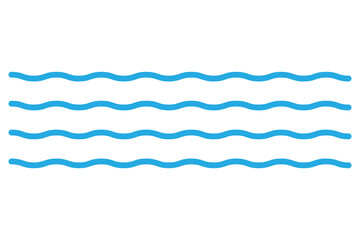 Wall Mural - Wave vector icon in line style design for website design, app, UI, isolated on white background. Water waves symbol. Editable stroke. Vector illustration.