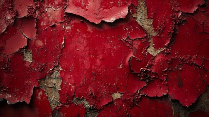 Poster - Red Concrete Wall Texture : Generative AI