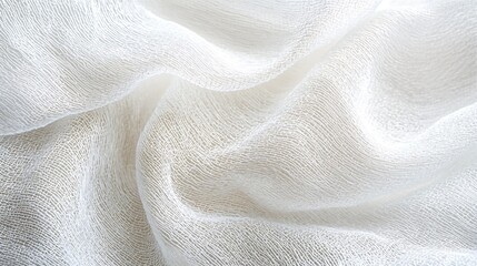 Poster - Rough White Fabric Texture : Generative AI