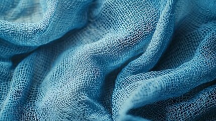 Poster - Light Blue Fabric Background : Generative AI