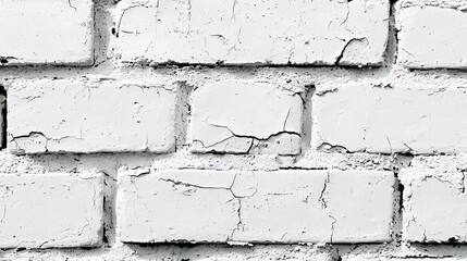 Poster - White Brickwall Texture : Generative AI