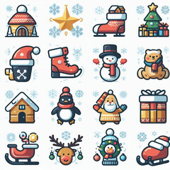 Canvas Print - Winter / Christmas Icons