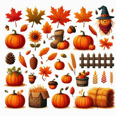 Canvas Print - Autumn / Fall Icons