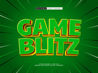 Wall Mural - game blitz editable text effect with play game style