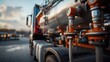 © sirisakboakaew - A close-up of a natural gas truck being filled with LNG, preparing for a long-distance delivery to remote locations