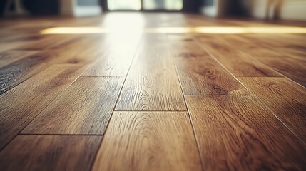 Poster - Wooden Floor Texture Top View : Generative AI