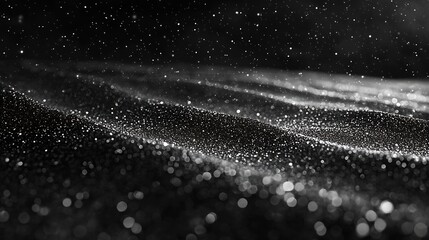 Poster - White Dust on Black Surface Closeup Texture : Generative AI