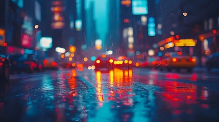 Poster - Night City Bokeh : Generative AI