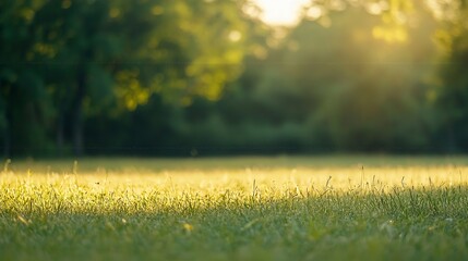 Fototapete - Blurred Summer Nature Background : Generative AI