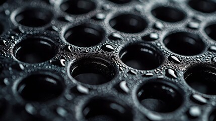 Aufkleber - Black Geometric Texture : Generative AI