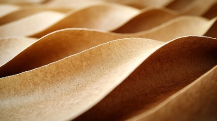 Aufkleber - Old Folded Corrugated Cardboard Texture : Generative AI