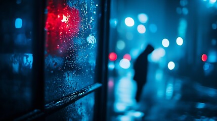 Poster - Night City Bokeh Texture : Generative AI