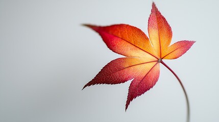 Poster - Maple Tree Leaf Isolated on White Background : Generative AI