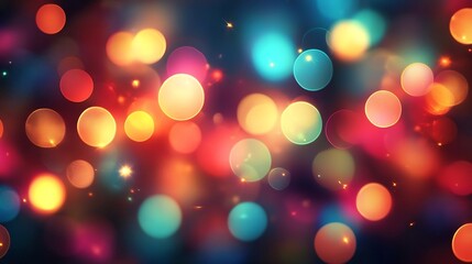 Poster - Blurred Colorful Lights Background : Generative AI