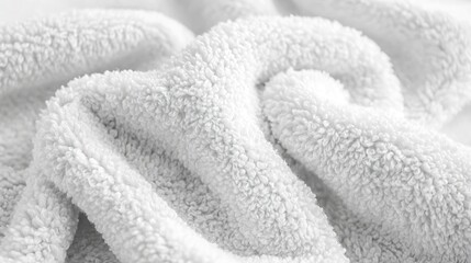 Poster - White Fluffy Fabric Texture : Generative AI