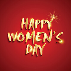 Wall Mural - Greeting card design for International Women's Day celebration.