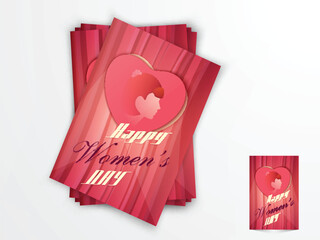 Wall Mural - Greeting card for International Women's Day celebration.