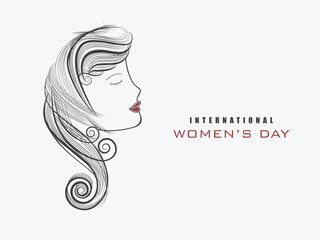 Wall Mural - International Women's Day celebration with beautiful girl face.