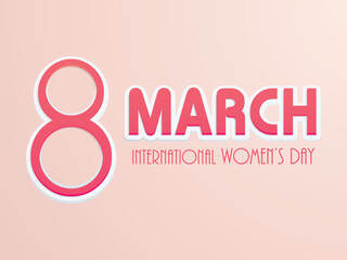 Wall Mural - Poster or banner for International Women's Day celebration.