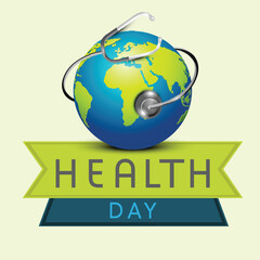 Poster - Shiny globe for World Health Day.