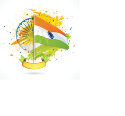 Sticker - Indian National Flag for Republic Day celebration.