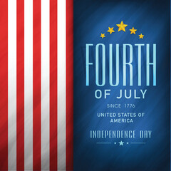Wall Mural - American Independence Day flyer or banner.