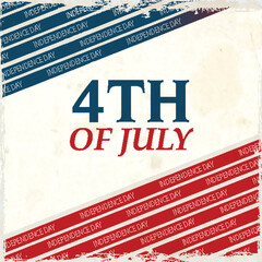 Wall Mural - Poster, banner or flyer for American Independence Day celebration.