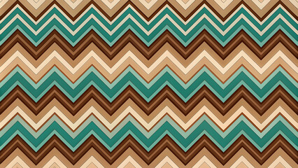 Chocolate and caramel chevron stripes with teal lines in a warm ink abstract , chocolate, caramel, chevron, stripes, teal