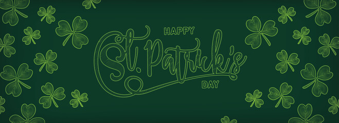 Wall Mural - St Patrick's Day Website Banner or Header Design.