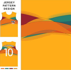 Wall Mural - Abstract wave concept vector jersey pattern template for printing or sublimation sports uniforms football volleyball basketball e-sports cycling and fishing Free Vector.