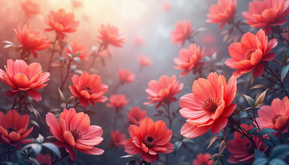 Wall Mural - Flower Background Wallpaper