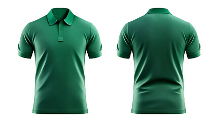 Green Polo - Shirt Mockup for Product Design - T-shirt Template for Logo Placement and Branding - Template for Company Shirt and Work Clothing - Presentation Background for Corporate Identity
