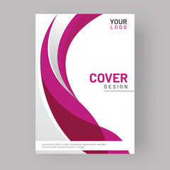 Canvas Print - Professional business cover design for corporate template layout with wavy abstract pattern.