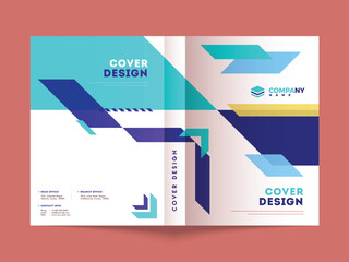 Canvas Print - Promotional business cover template layout for corporate sector.