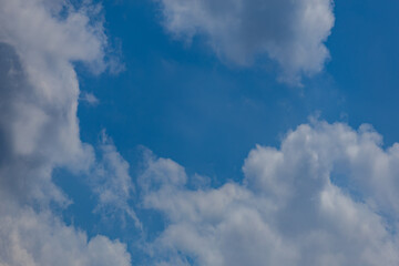 blue sky and white and gray clouds. texture background for design.