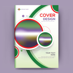 Sticker - Business cover design or professional template layout with space for your image.