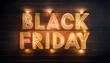 © fotoluigi868 - -Black Friday- text, illuminated by electric lamps on a wall, perfect for sale advertisemen_1(2)