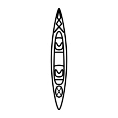 Kayak icon vector. Kayak illustration sign. Rowing symbol or logo.