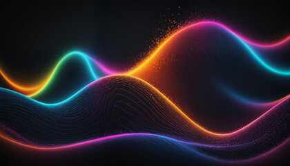 Wall Mural - Digital Waves Viz | Colorful