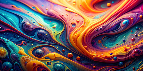 Colorful and vibrant abstract liquid pattern , vibrant, colorful, abstract, liquid, texture, artistic, swirl, flow, gradient