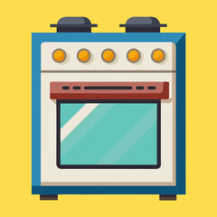 oven stove vector illustration