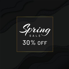 Canvas Print - Advertising template design with discount offer for Spring Sale.