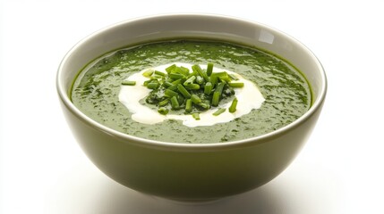 Wall Mural - bowl of creamy spinach soup